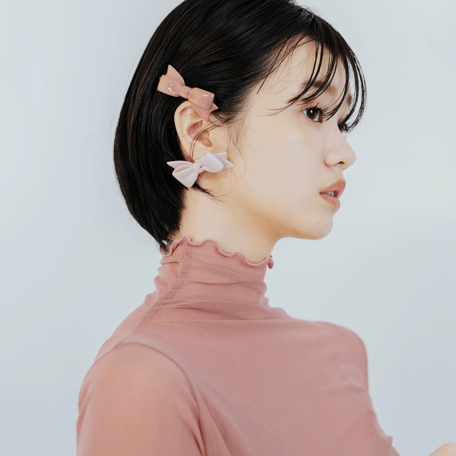 【予約販売商品】Ribbon Earrings Ⅰ - M -