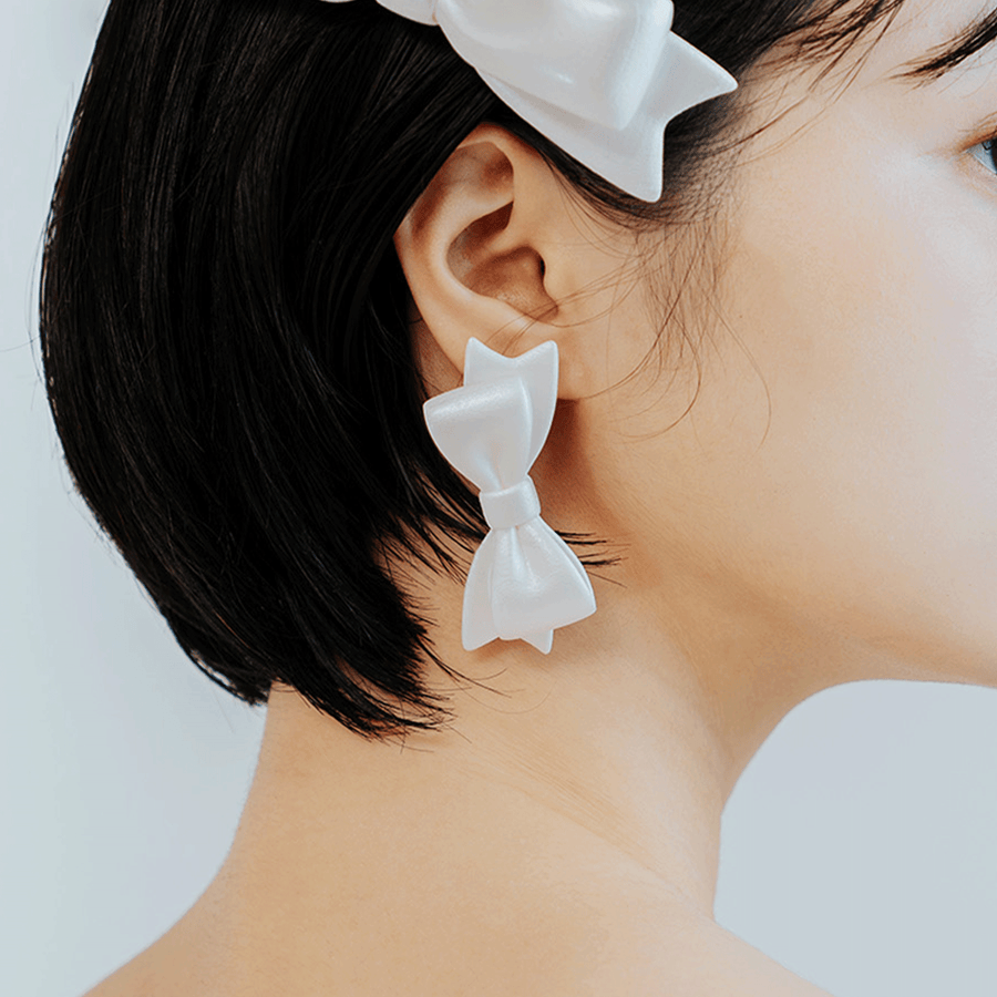 【予約販売商品】Ribbon Earrings Ⅱ - M -