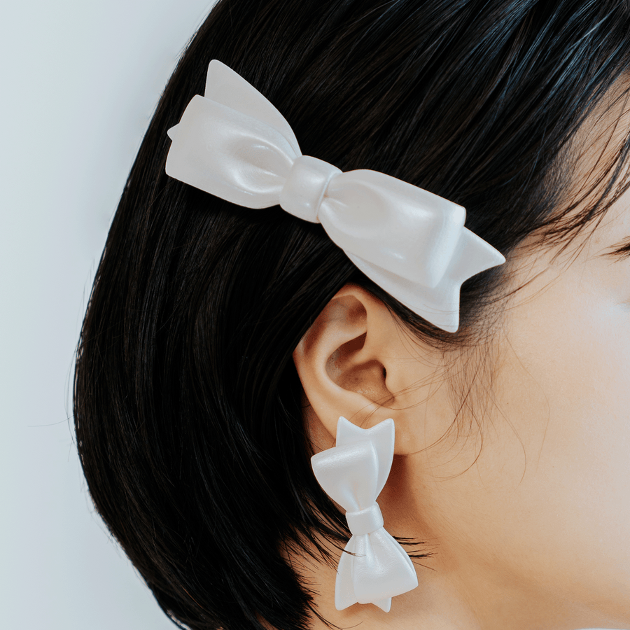 【予約販売商品】Ribbon Hair Barrette - L -