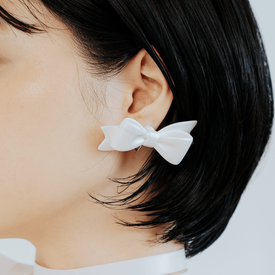 【予約販売商品】Ribbon Earrings Ⅰ - L -