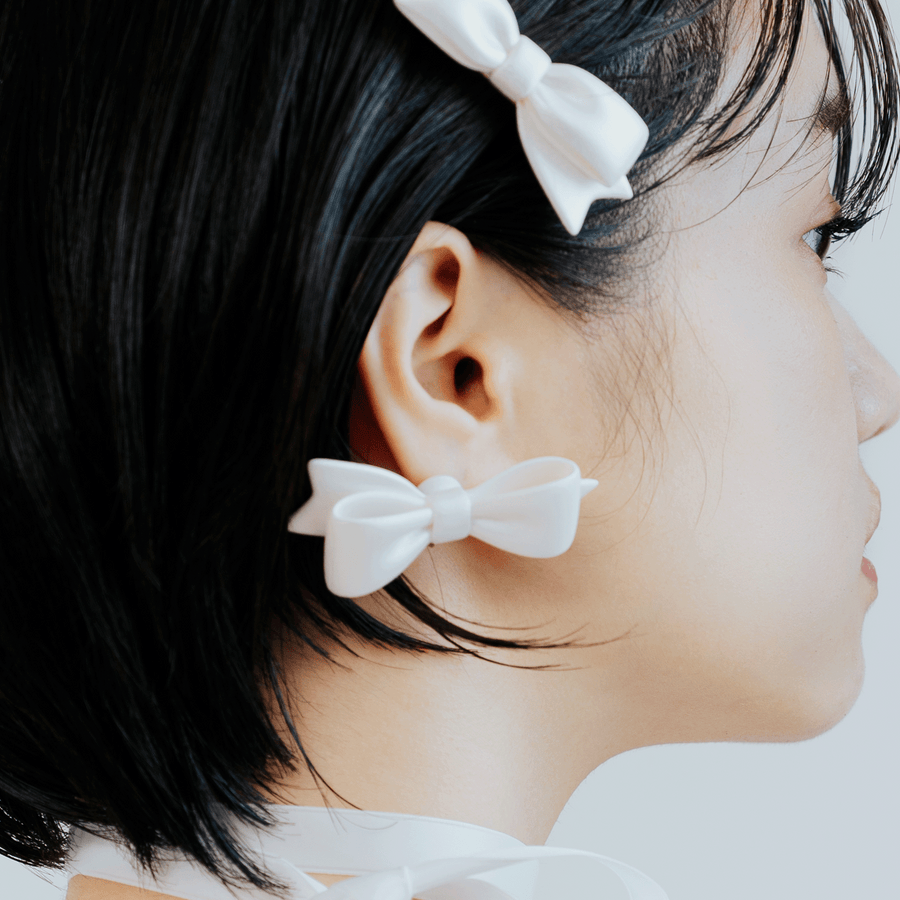 【予約販売商品】Ribbon Earrings Ⅰ - M -