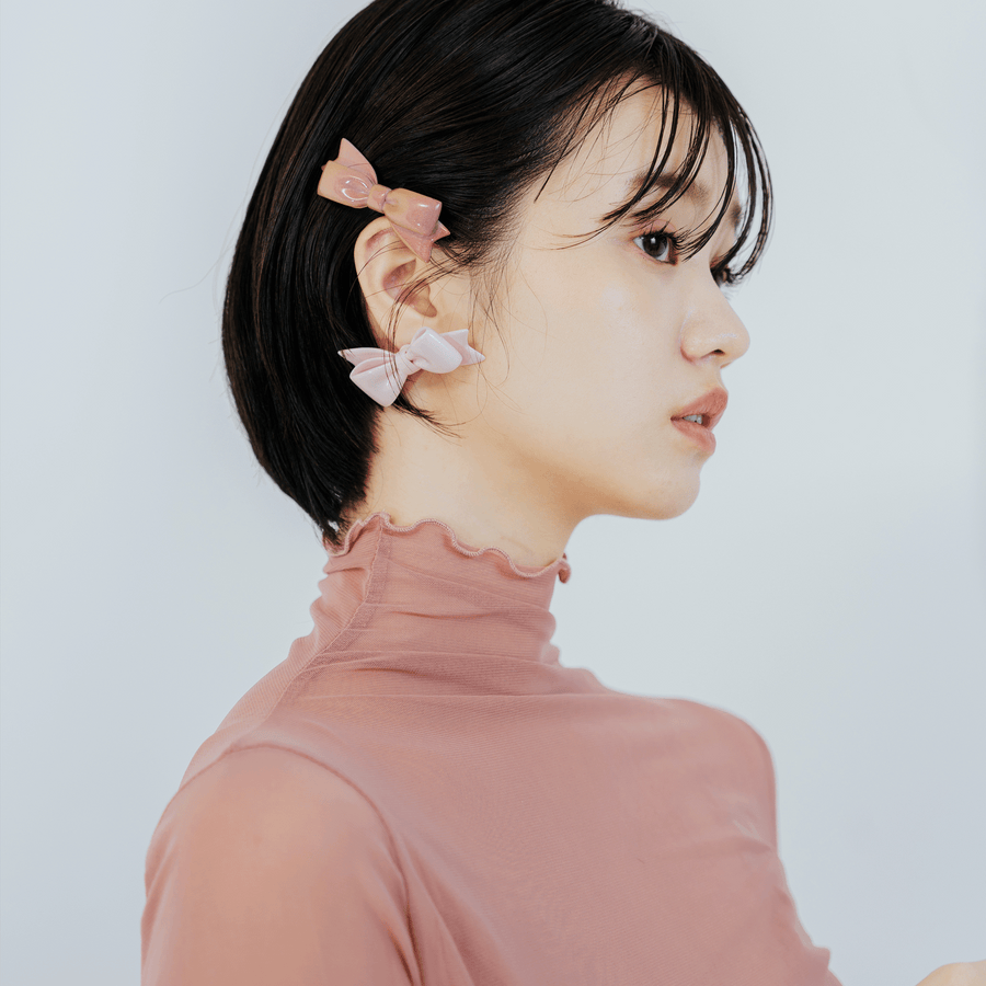 【予約販売商品】Ribbon Earrings Ⅰ - M -