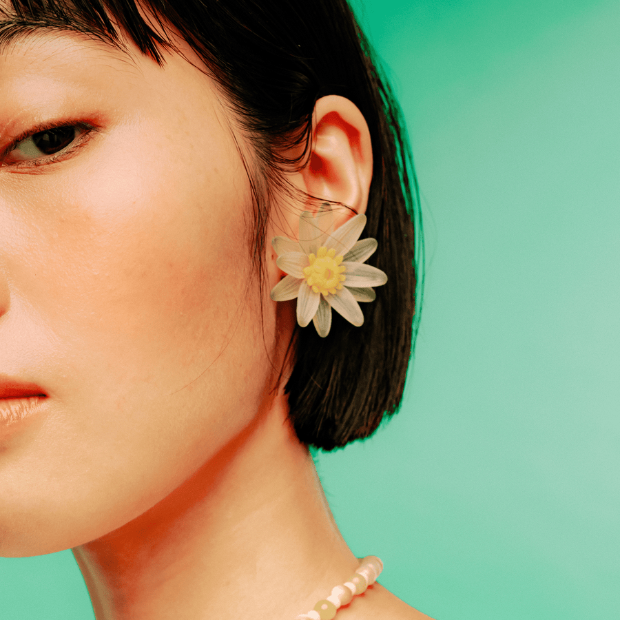 【予約販売商品】Water lily earrings - M -