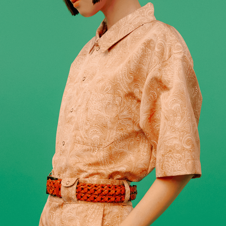 【予約販売商品】Paisley-print shirt