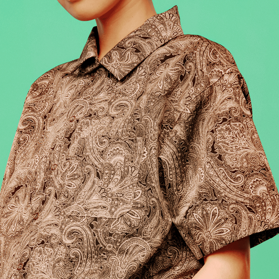 【予約販売商品】Paisley-print shirt