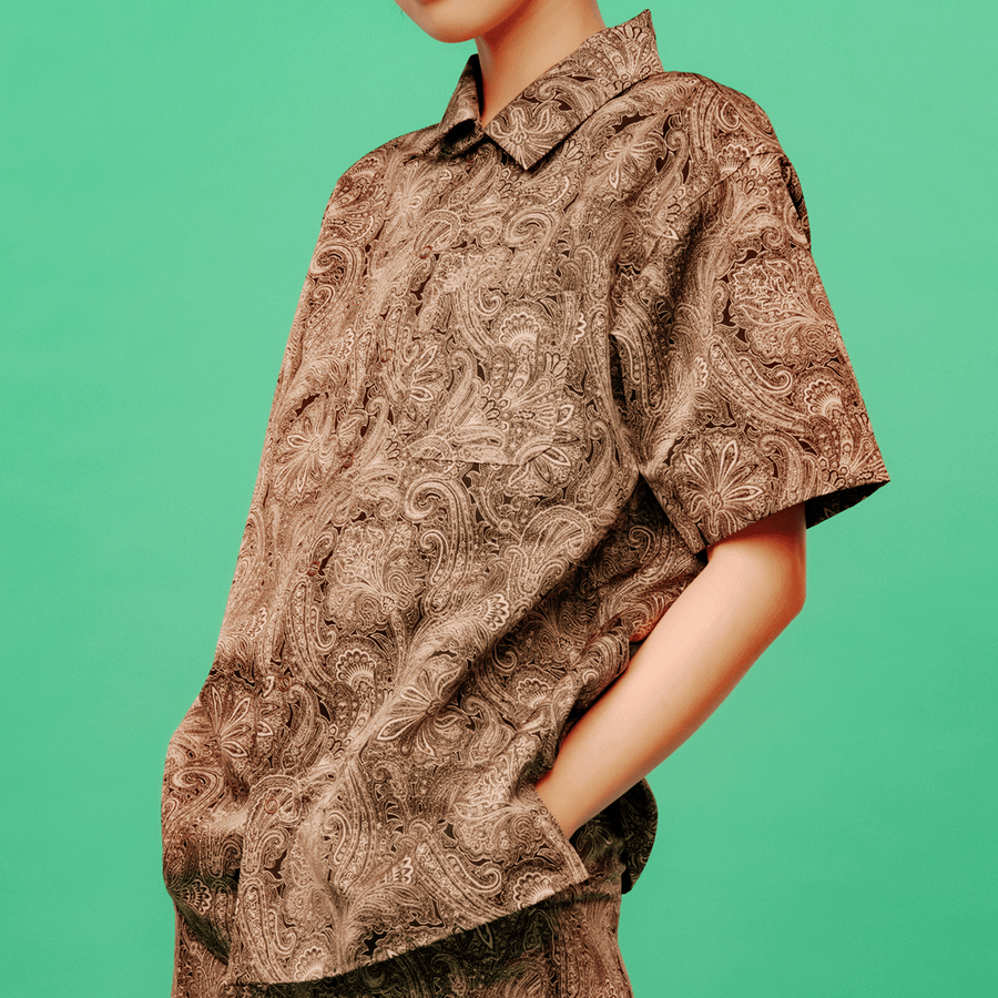 【予約販売商品】Paisley-print shirt