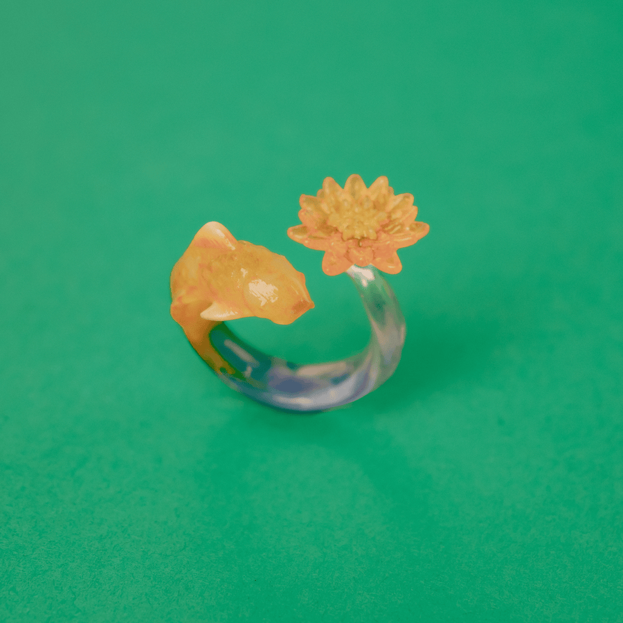 【予約販売商品】Fish & Water lily ring