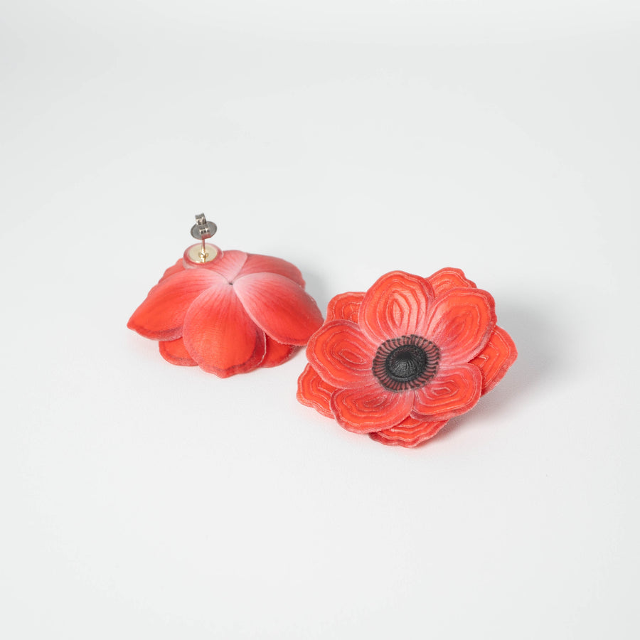 Anemone Flower Earrings - M -