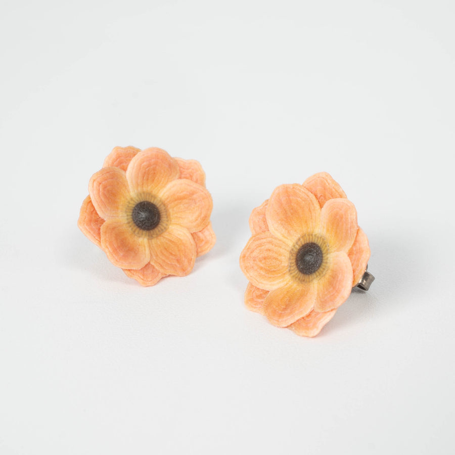 Anemone Flower Earrings - S -