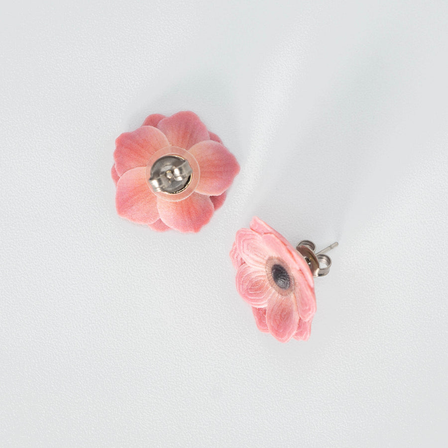 Anemone Flower Earrings - S -