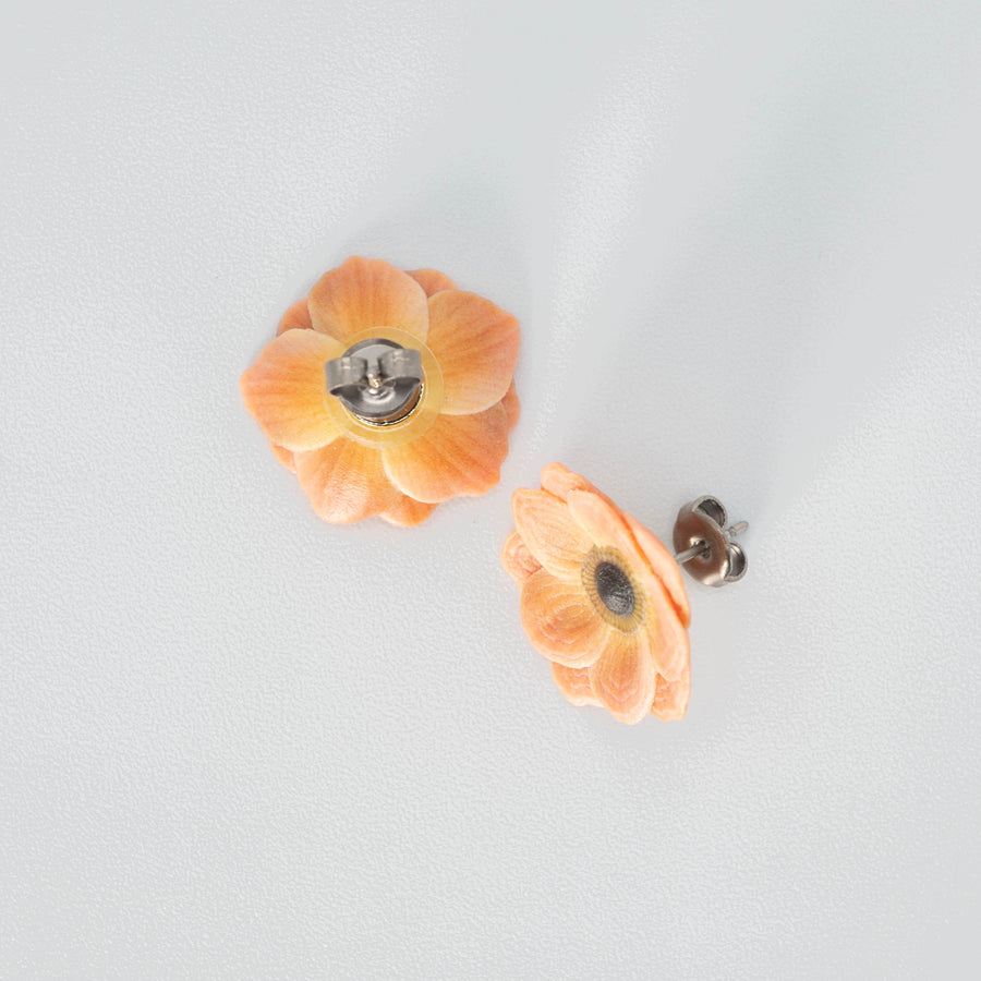 Anemone Flower Earrings - S -