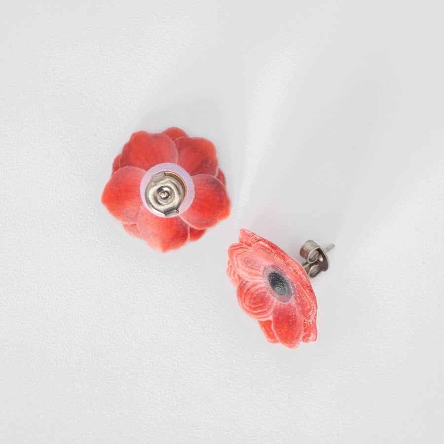 Anemone Flower Earrings - S -