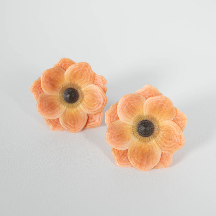 Anemone Flower Earrings - S -