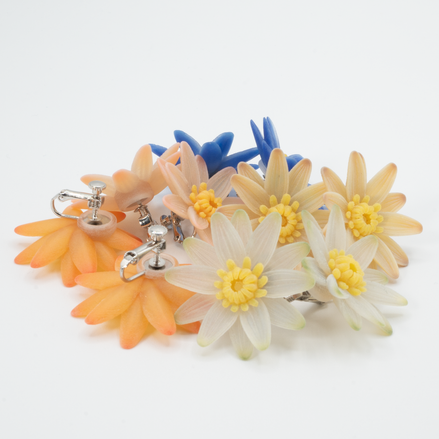 【予約販売商品】Water lily earrings - M -