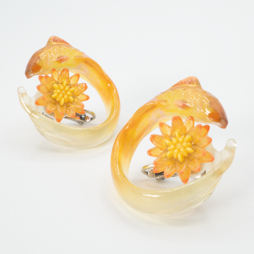 【予約販売商品】Fish & Water lily earrings