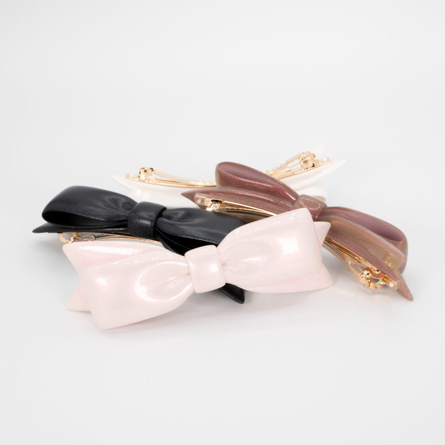 【予約販売商品】Ribbon Hair Barrette - L -